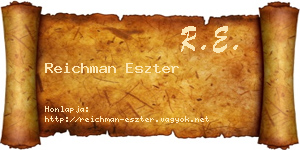 Reichman Eszter névjegykártya