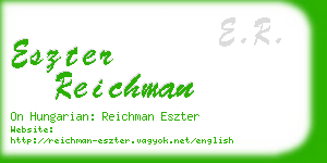 eszter reichman business card